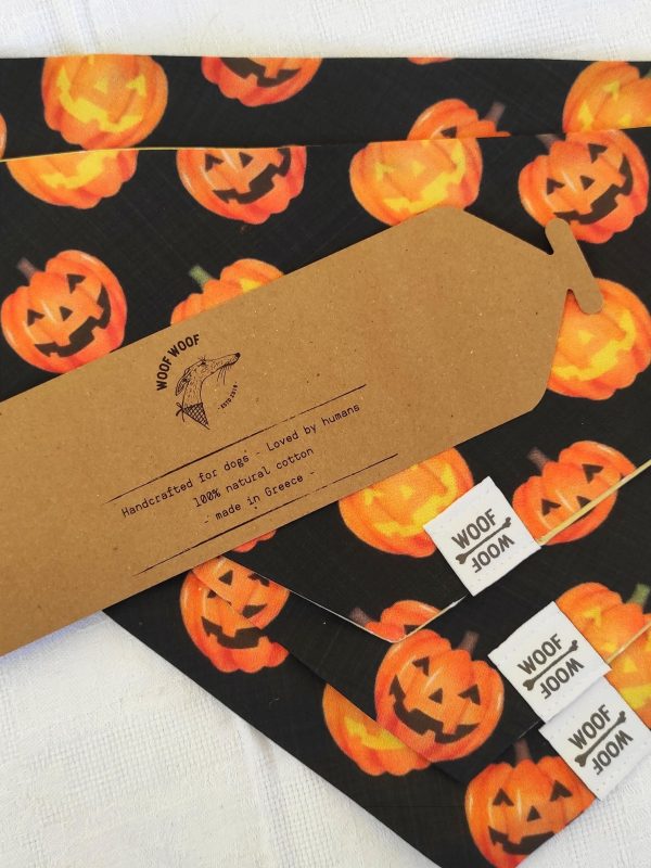 pumpkins halloween dog bandana by the woof woof