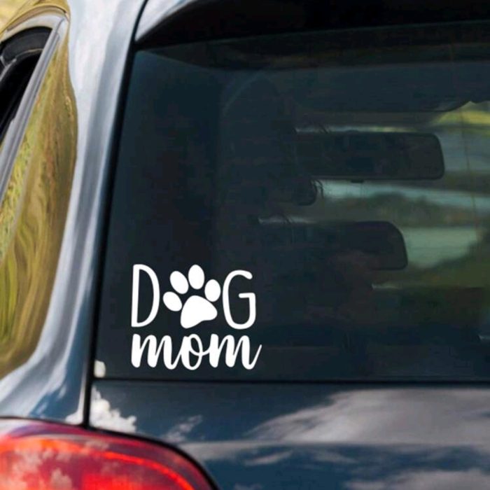 Αυτοκόλλητο Αυτοκινήτου Dog Mom